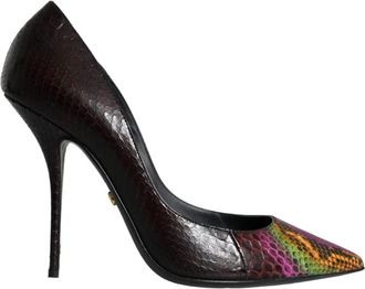 Dolce & Gabbana Multicolor exotische leren hakpompen schoenen - Dames - Pumps - Zwart - 35 1/2 EU - Schoenen