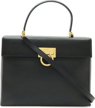 Ferragamo Leather Handbag Shoulder Bag (Pre-Owned)