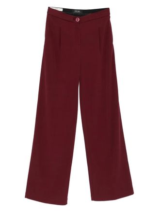 Marc Cain high-waisted straight-leg trousers - Red
