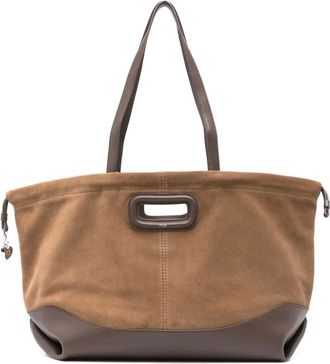 Maje Schoudertas met hart amulet - Bruin