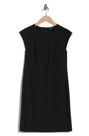 Theory Onine Stretch Wool Shift Minidress in Black at Nordstrom Rack, Size 12