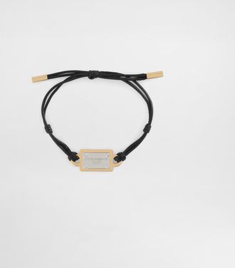 Dolce & Gabbana Cord Bracelet With Branded Tag - Man Bijoux Multi-colored Metal Onesize