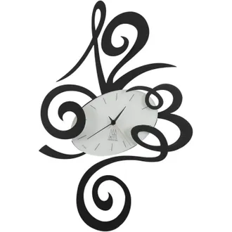 Arti e Mestieri Arti E Mestieri - Orologio da parete Robin nero &Oslash;45 cm in acciaio, design minimal e silenzioso per casa e ufficio, made in Italy