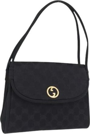Gucci Pre-owned Nylon Shoulder Bag - Dames - Vintage Schoudertas - Zwart - ONE Size - Nylon - Vintage