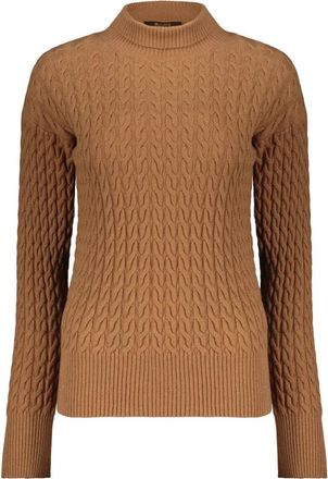 Moorer Coltrui - Dames - Cashmere truien - Bruin - XS - Kasjmier - Truien & Vesten
