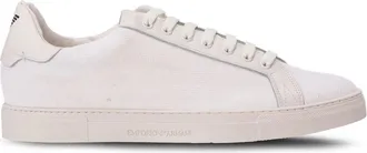 Emporio Armani logo-print low-top sneakers - men - Cotton/Polyester/Polyester/Cotton/Rubber - 12 - White