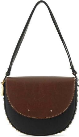 Stella McCartney Two-Tone Alter Mat Medium Frayme Shoulder Bag Black/havana Borse A Mano