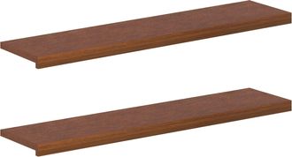 vidaXL Soglie Per Finestre 2 Pz Marrone Scuro 110 X 25 X 2 Cm Vidaxl