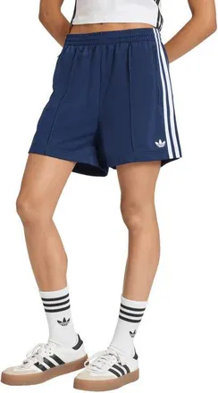 adidas Originals Pintuck Recycled Polyester Shorts in Night Indigo/white at Nordstrom, Size X-Small