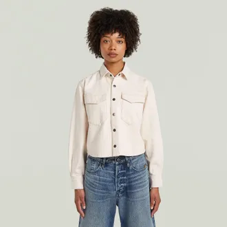 G-Star Boxy Relaxed Overshirt - Donkerblauw - Dames