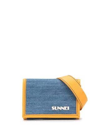 Sunnei Portafoglio tri-fold con stampa - Blu