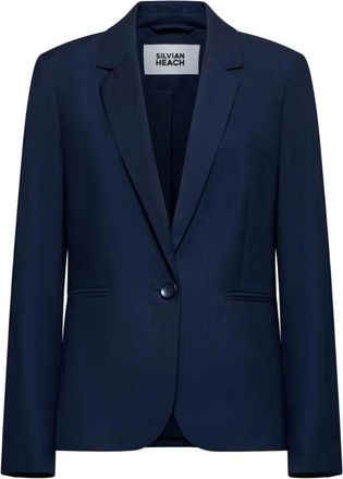 Silvian Heach Essenti&euml;le single-breasted blazer - Dames - Blazers - Blauw - S - Polyester - Jassen