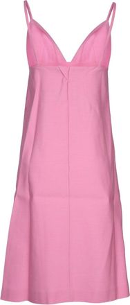 Jacquemus Womens Robe Dress Pink Principal Laine Vierge
