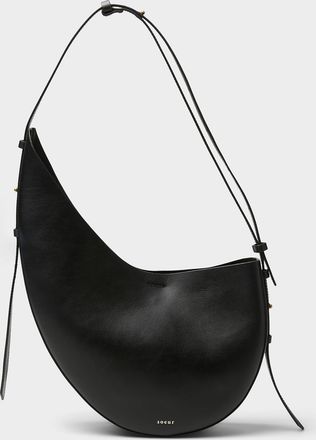 SOEUR Womens Winona slanted leather shoulder bag