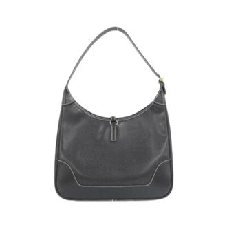 Herm&egrave;s Pre-owned Vintage Schoudertas - Dames - Pre-owned - Zwart - Maat: ONE Size Leer