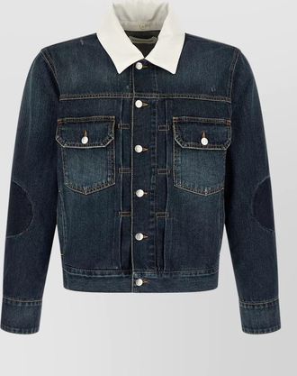 Namacheko laguna long sleeve jacket contrast collar