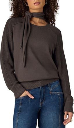 Wit & Wisdom Tie Neck Sweater in Winter Moss at Nordstrom, Size X-Small