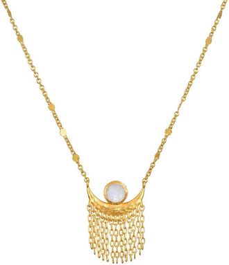 Satya Jewelry Cascade of Starlight Moonstone Fringe Necklace