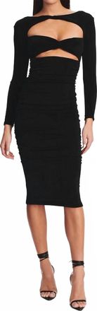 SER.O.YA Eden Dual Cutout Bodycon Midi Dress In Black