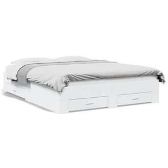 Berkfield Home Bed Frame with Drawers without Mattress White 140x200 cm
