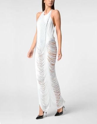 Philipp Plein Long Dress Women in White at Nordstrom, Size X-Small