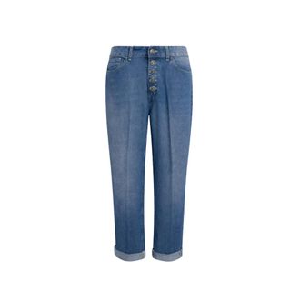 Dondup Koons Cropped Jeans - female - Dondup - Cropped Jeans - Blue - W26 - Jeans