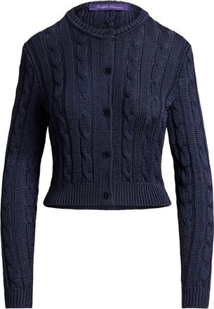 Ralph Lauren Collection Kabelgebreid vest met knopen - Blauw