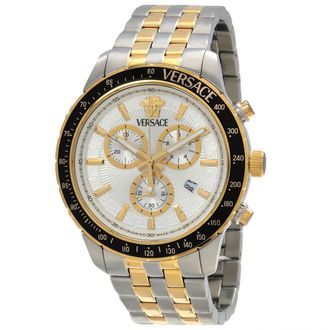 Versace Sport Chrono Quartz Silver Dial Mens Watch VEZCA0624