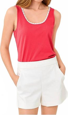 Lilly Pulitzer Gabbie Crochet Trimmed Knit Top In Paradise Punch