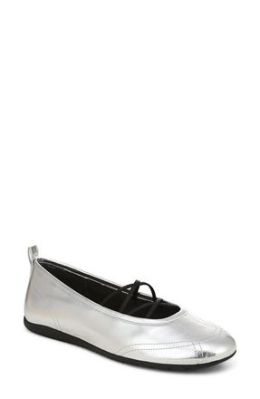 Vince Coralie Ballet Sneaker in Silver Leather at Nordstrom, Size 6.5