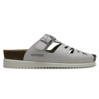 Mephisto Mephisto Hedina Full Grain Leather Womens Slip On Sandals - White - Size:UK 7.5