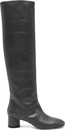 Aeyde block-heel knee-high boots - women - Calf Leather/Calf Leather/Calf Leather/Rubber - 36 - Grey