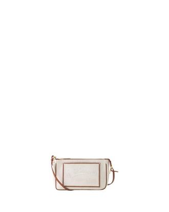 Lanvin Compagnon Small Zipped Sholder Bag In Canvas in Brown at Nordstrom