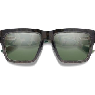 Smith Lineup 58mm ChromaPop Polarized Rectangular Sunglasses in Hff - Duck Camo /Gray Green at Nordstrom