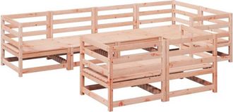 vidaXL 7 Piece Garden Sofa Set Solid Wood Douglas Fir vidaXL