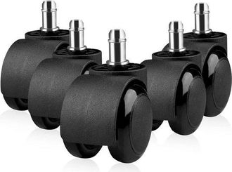 OEM Ruedas Para Sillas De Oficina Para Suelos Duros - Rotaci&oacute;n De 360&deg;, Silenciosas Y Que No Rayan, 5 Unidades