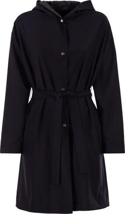 Herno Wendemantel mit Kapuze aus Stretchwolle und Nylon