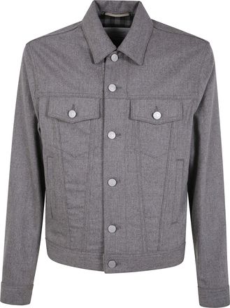 Jacob Cohen Mens Trucker Rw Jacket - Grey Elastane - Size EU 50 (Mens)
