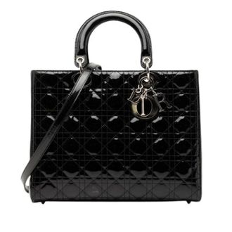Dior Pre-owned Lady Dior - Dames - Pre-owned - Zwart - Maat: ONE Size Leer