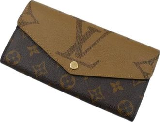 Louis Vuitton Pre-owned Portefeuille Sarah Monogram Giant Reverse Portemonnee - Dames - Vintage Accessoires - Bruin - ONE Size - Vintage