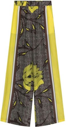 P.A.R.O.S.H. Stijlvolle wijde broek - Dames - Wijde Broeken - Veelkleurig - XS - Katoen - Broeken