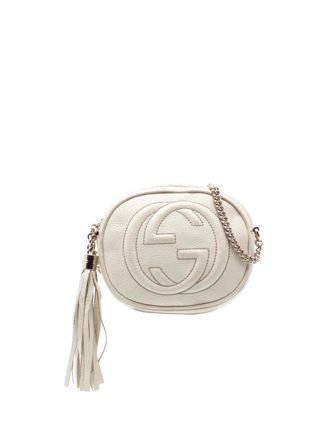 Gucci 2016-2025 Mini Pebbled Calfskin Soho Chain crossbody bag - White