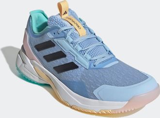 adidas Handballschuh ADIDAS PERFORMANCE CRAZYFLIGHT 6 HALLEN, Damen, Gr. 38,5, blau (glow blau, shadow navy, flash aqua), Synthetik, Textil, Schuhe Handballs