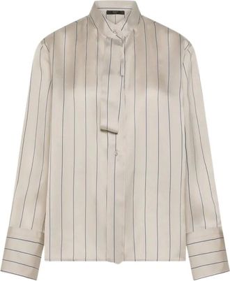 Seventy Camicia a righe in twill - - Blouses & Shirts - Donna - Beige - M