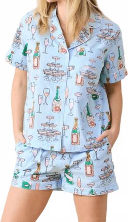 Printfresh Short Pajama Set In Champagne Tower