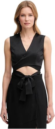 Sandro Ferrone Tops, Dames, Zwart, M, Polyester, Slim Vest