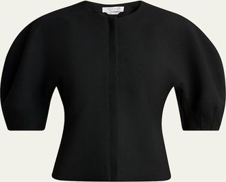 Gabriela Hearst Waverly Curved-Sleeve Top