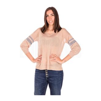 KANGRA Stijlvolle Pullover met Mouwen - Dames - V-hals truien - Roze - L - Truien & Vesten