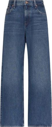Calvin Klein Jeans Jeans Baggy a Vita Bassa - - Jeans - Donna - Blu - W30