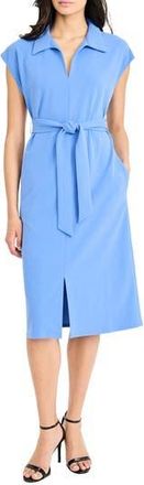 Maggy London Collared Midi A-Line Dress in Ultramarine at Nordstrom Rack, Size 18 (Similar To 16W)